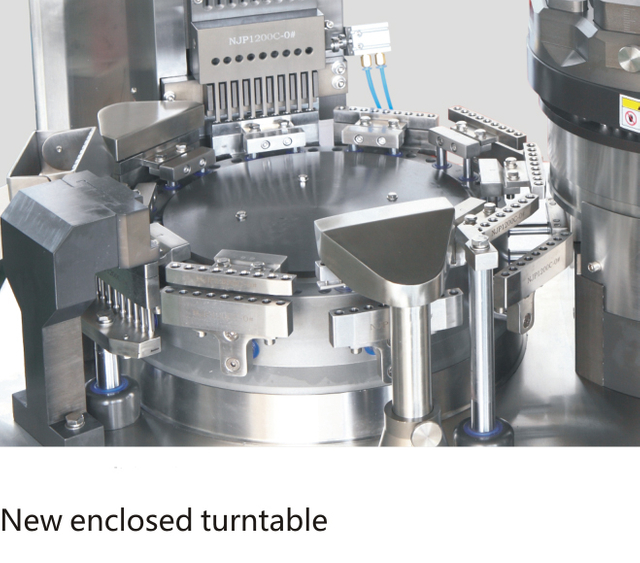 Máquina de enchimento de cápsulas de gelatina dura tamanho 2 NJP-1200C